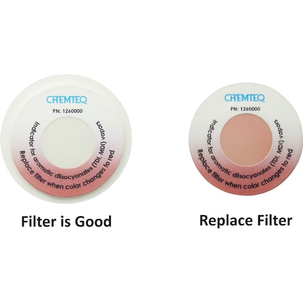 Chemteq Filter Change Indicator Sticker for Aromatic Diisocyanates Vapors, PK5 126-0000 - main